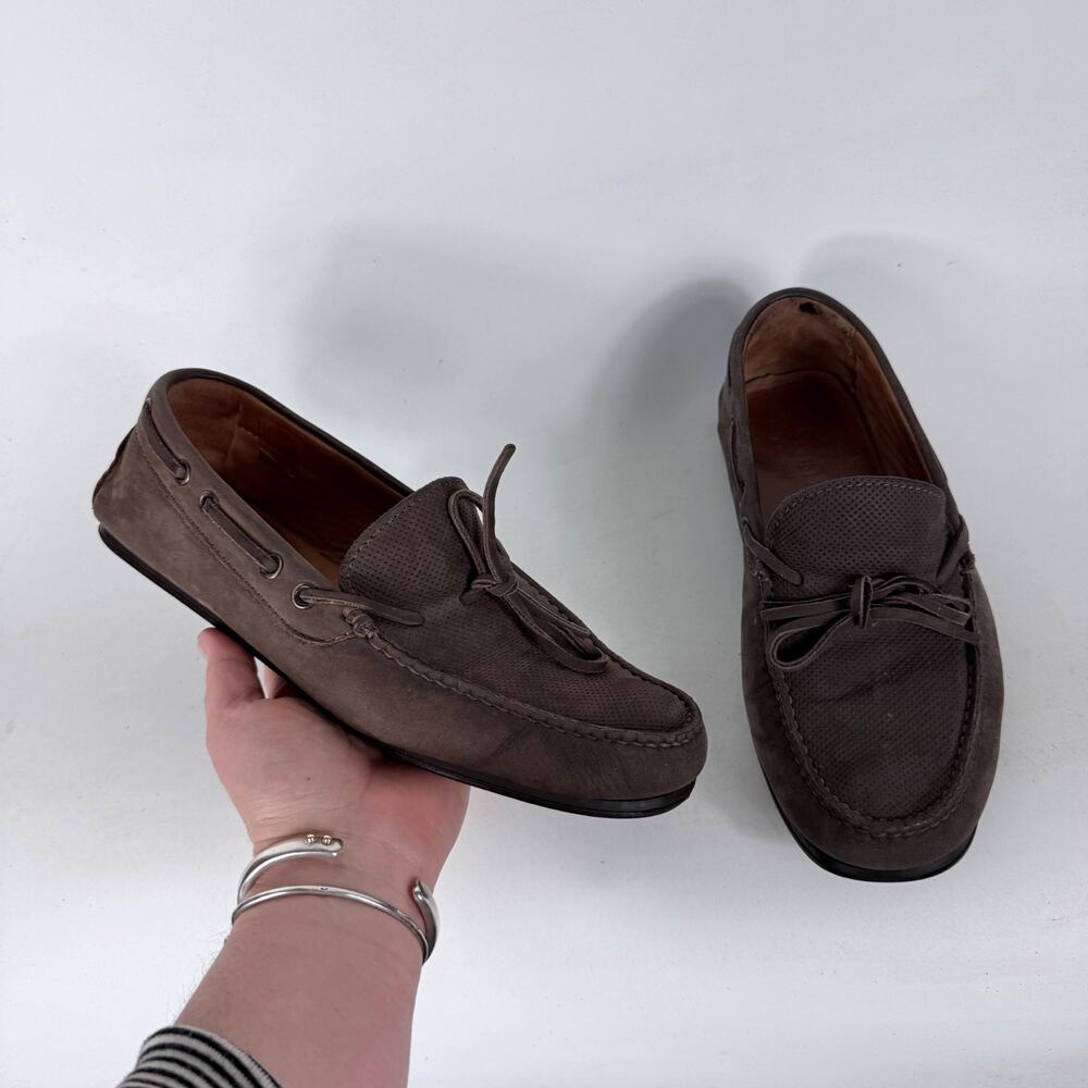 M. Gemi The Barca Loafers Men's 8 Brown Nubuck Comfort Slip On Boat Shoes